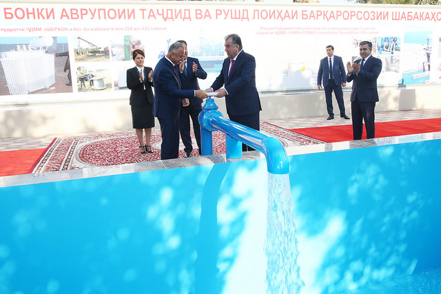 Участие в церемонии реализации проекта по восстановлению и реконструкции Водоснабжающей сети города Гулистон